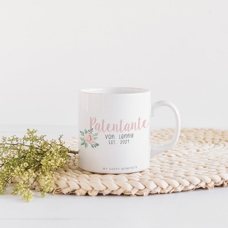 Personalized cup PATENTANTE | Name cup, personalized gift patentante, coffee cup, gift for baptism, cup for patentane 