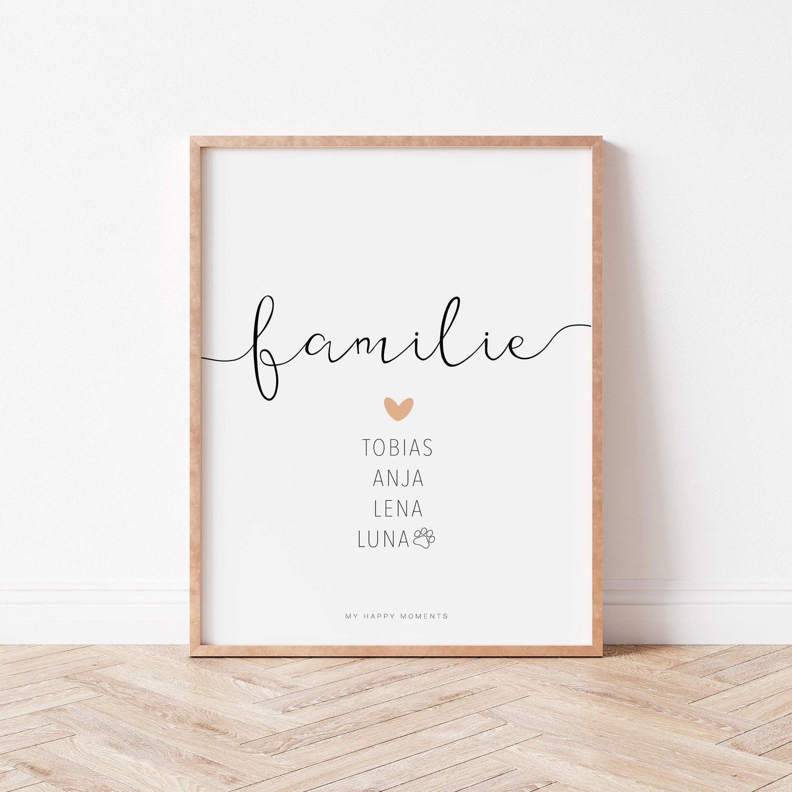 Familienposter Familie Familienbild mit Namen Etsy