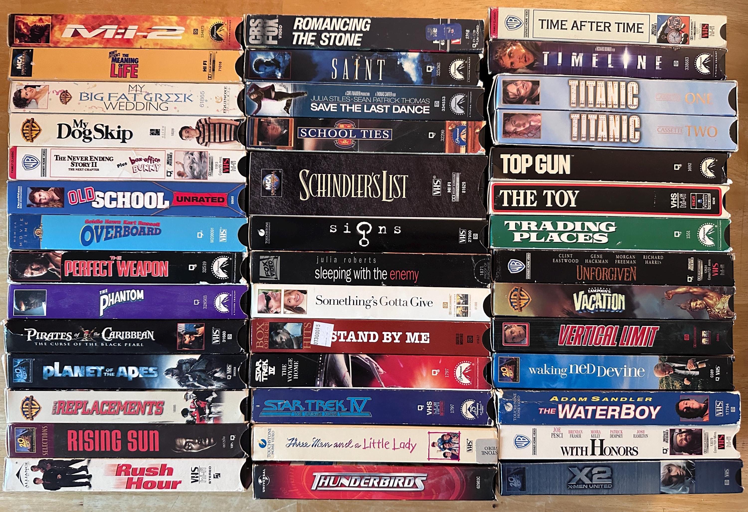 Lot 4: VHS Movies M-Z; All Genres - Comedy, Family, Action