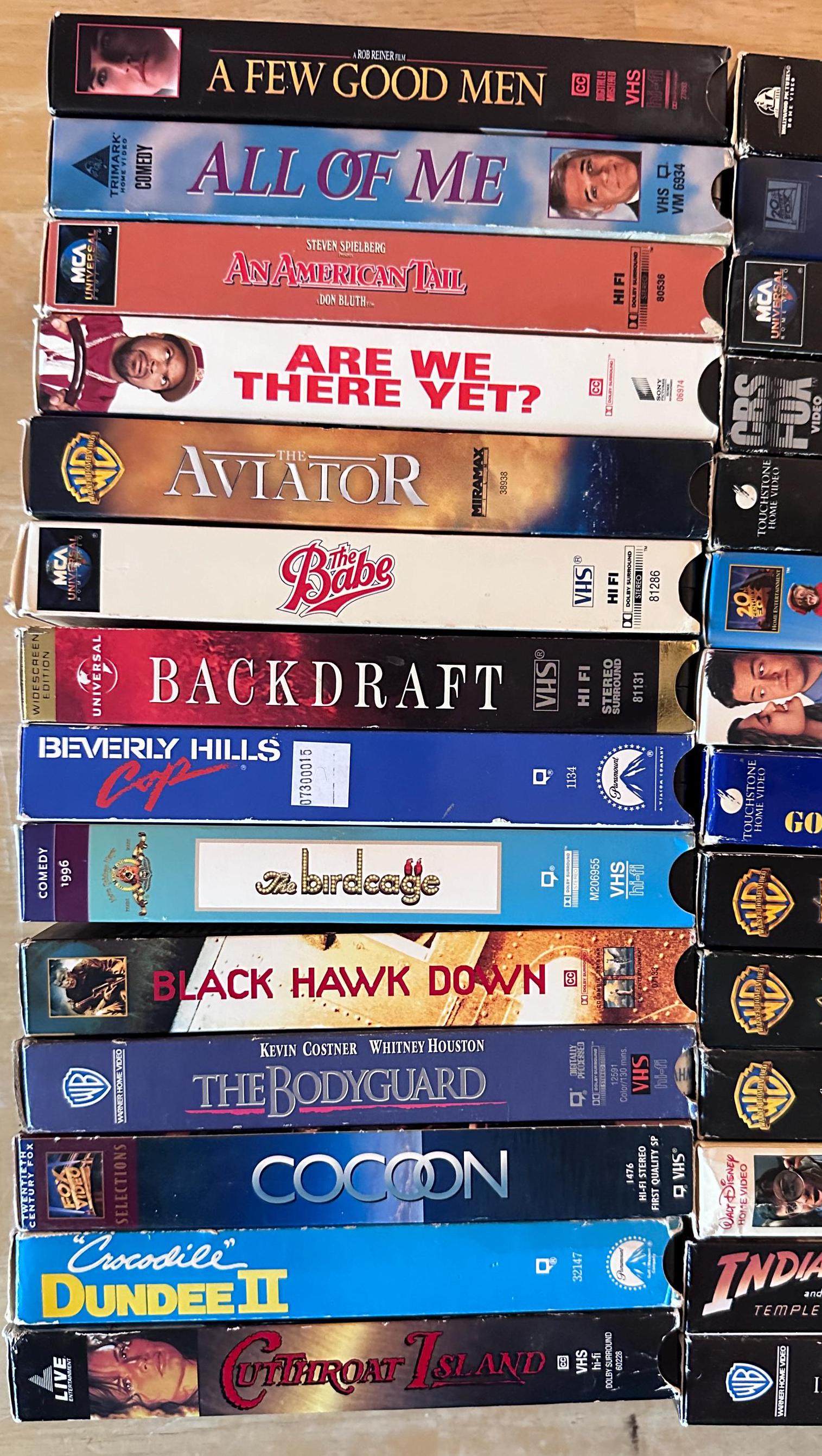 Lot 4: VHS Movies A-M; Comedy, Family, Action, Thriller