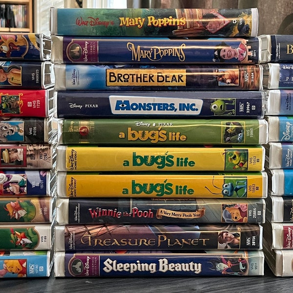 Disney Movies VHS Listing #3 of 5 - Original Clamshell cases and artwork - Select Your Favorites - Always refreshing stock!