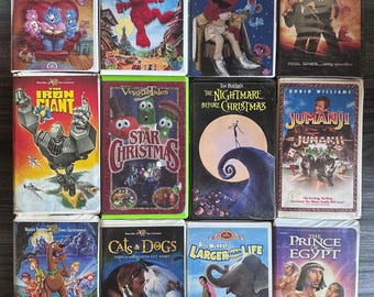 Family Movies in VHS Clamshell cases with Original Artwork - Select Your Favourites