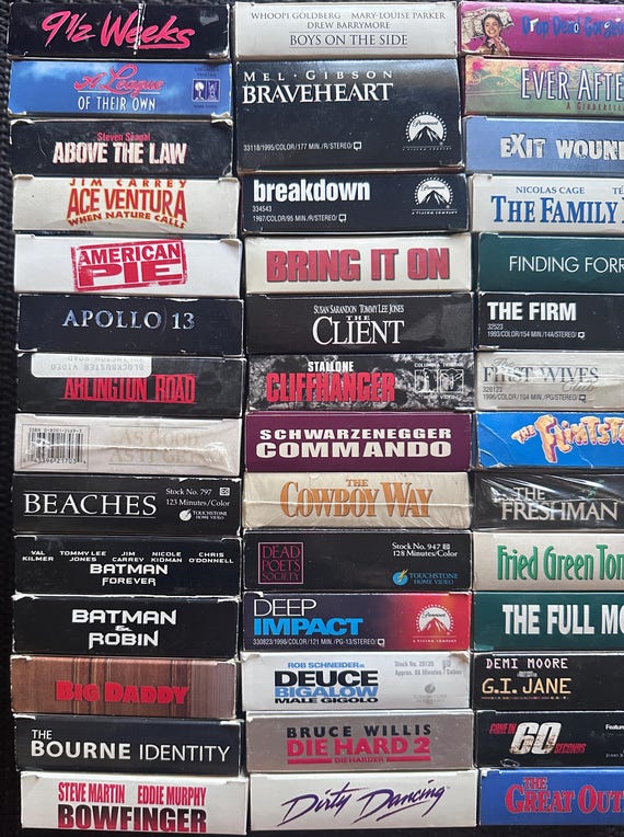 Lot 3: VHS Movies A-J; More Popular VHS Movies; Comedy
