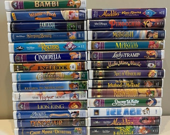 Disney Movies VHS Listing #1 of 5 - Stock Refresh!  Original Clamshell cases and artwork - Select Your Favourites - Always refreshing stock!