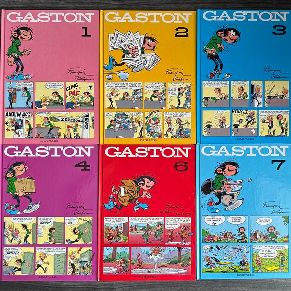 Gaston Lagaffe Hardcover Comic Books by André Franquin, Vintage 1998 - Choose from list