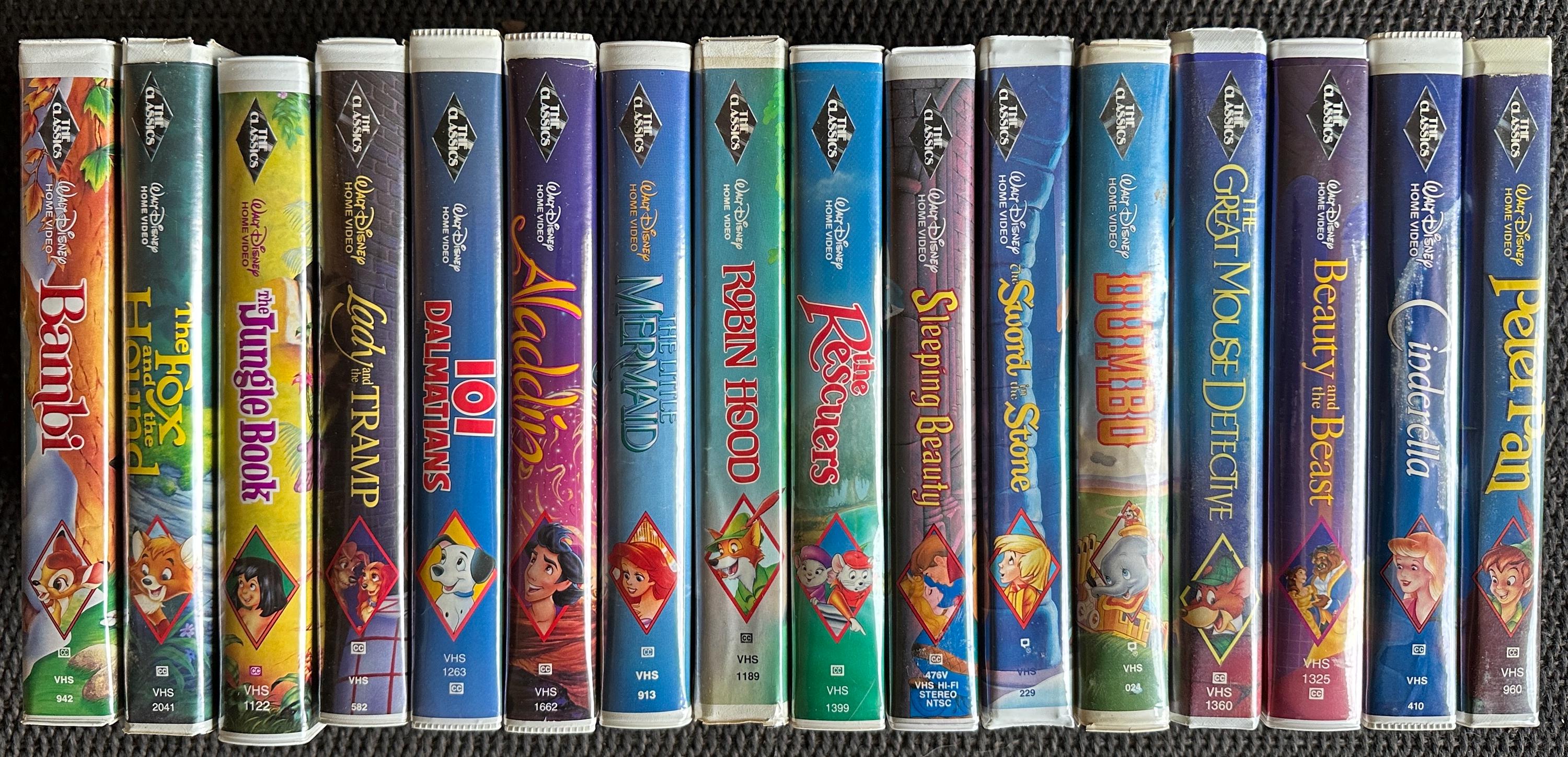 Disney VHS Black Diamond Listing Clamshell Cases and Original