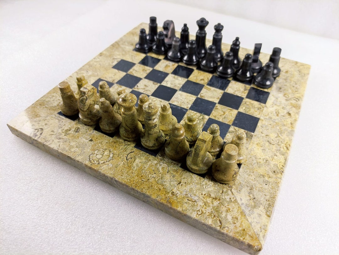 Handmade Marble Chess Board Indoor Adult Chess Game Chess Set Handcraft