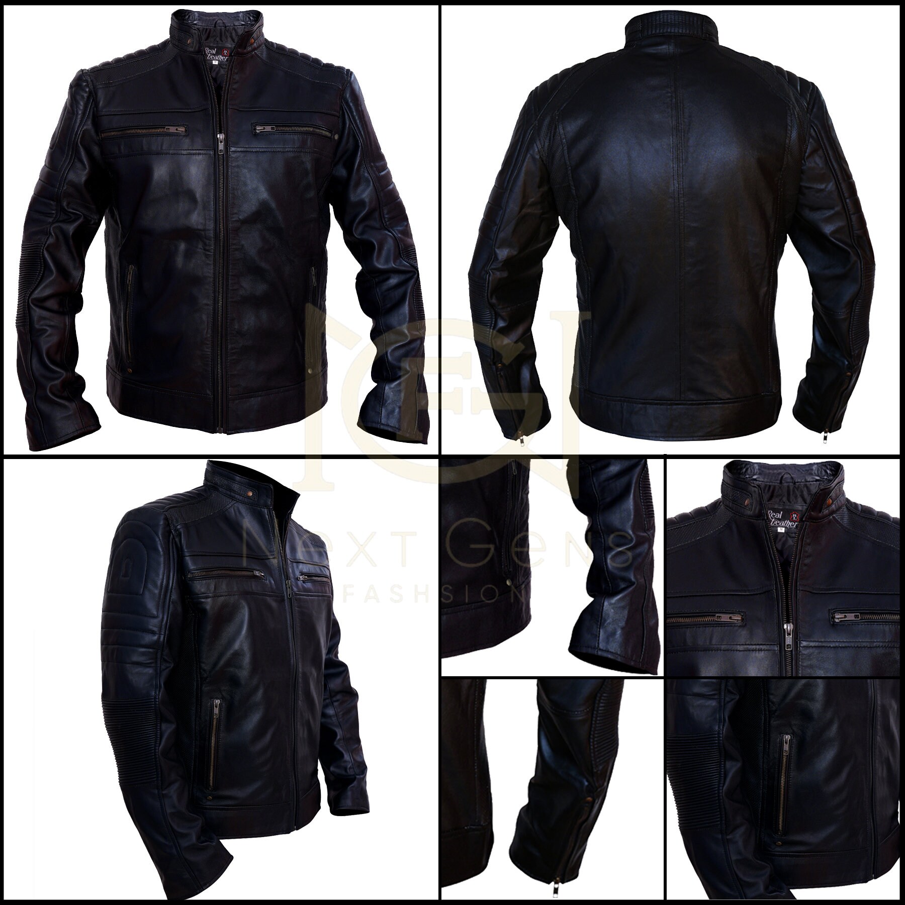 Men Leather Jacket Handmade Black Leather Jacket Slim Fit - Etsy