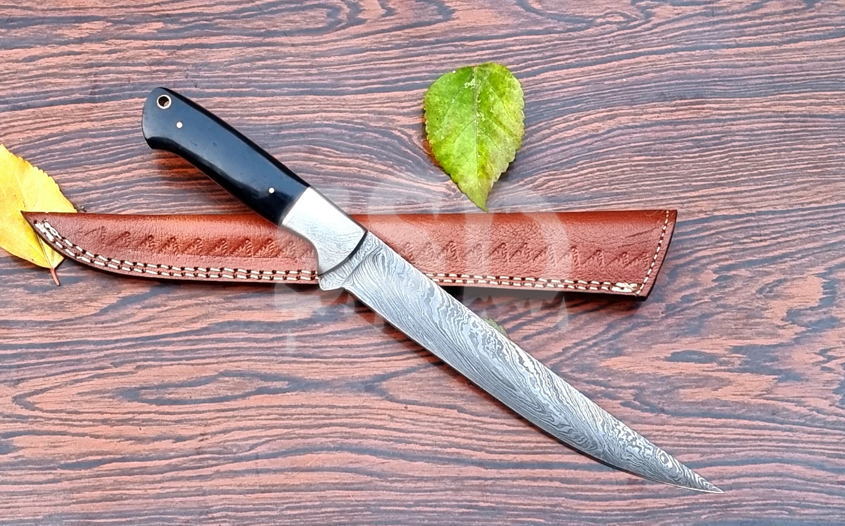 Fillet Knife Fishing Knives 8 Blade Damascus Steel Etsy