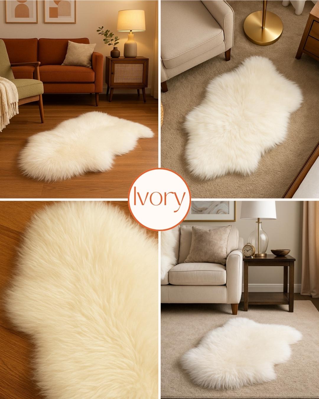 Shearling Champagne Rug Icelandic Sheepskin Rug: Genuine Champagne Lambskin Throw - 2x3 Ft - Etsy