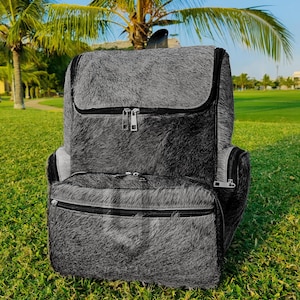 Sac à dos en cuir de vachette véritable gris naturel - Sac de voyage - Sac à langer - Sac à bandoulière cartable - Sac à dos western, cadeau pour maman, enfant