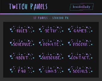 Twitch Panels Iridescent Galaxy