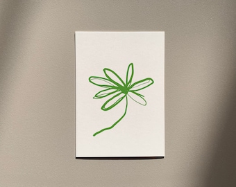 Carte postale simple avec des fleurs