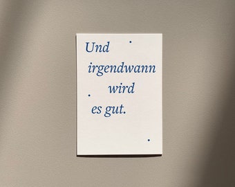 Typografische Postkarte