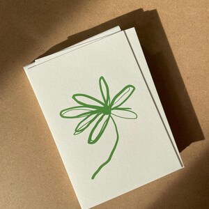 Simple postcard with flower