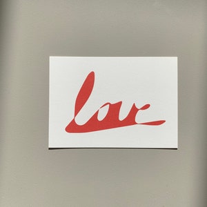 Minimalistische Postkarte, love