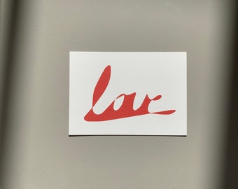 Minimalistische Postkarte, love