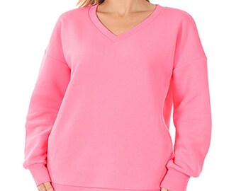v neck hoodie sweatshirt