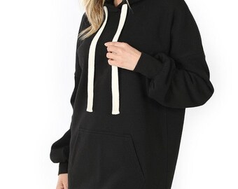 longline hooded jumper