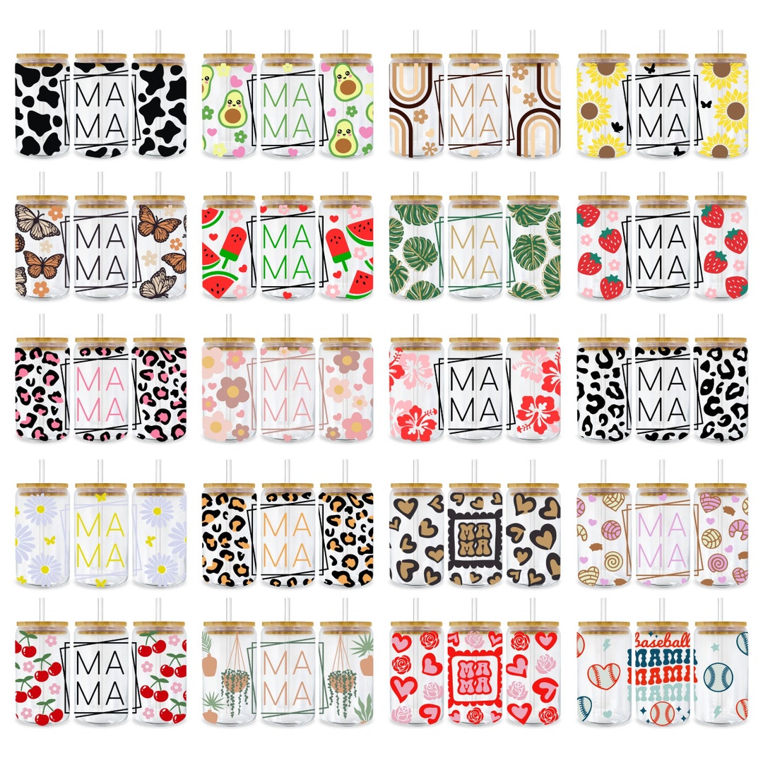 Mom Mama Bundle Svg Libbey Glass Can Wrap Svg Bundle, Mothers Day Mom ...