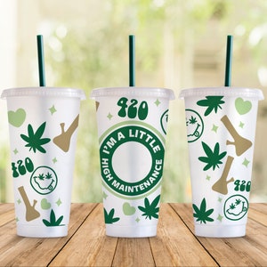 Custom Cactus Reusable Starbucks Venti Cold Cup Coated in Epoxy