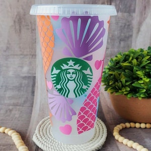 Mermaid Starbucks Cup SVG: Beach Venti Cold Cup Wrap (Digital Download)
