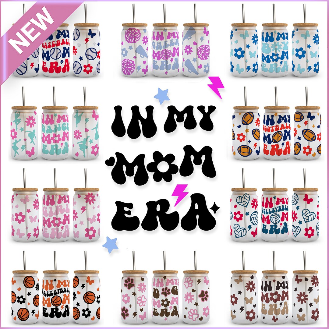 In My Mom Era Svg Libbey Glass Can Wrap Svg Bundle PNG, Trendy Mothers ...