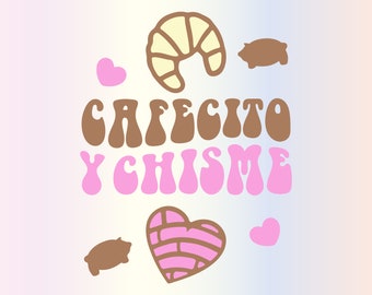 Cafecito Y Chisme SVG: Pan Dulce Concha, Latina Mexican Design (pobieranie cyfrowe)