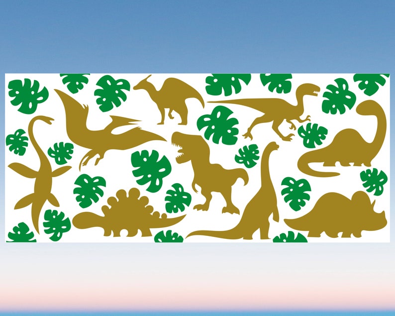 Dinosaurs SVG Monstera Libbey Glass Wrap Svg Jurassic Boy Mom Etsy