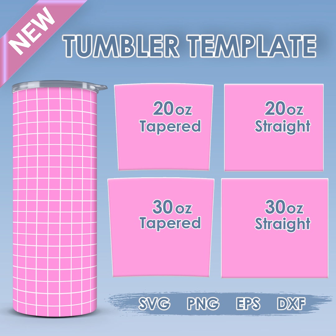 Tumbler Template Svg, 20oz 30oz Skinny Sublimation Tumbler Png, Tapered ...