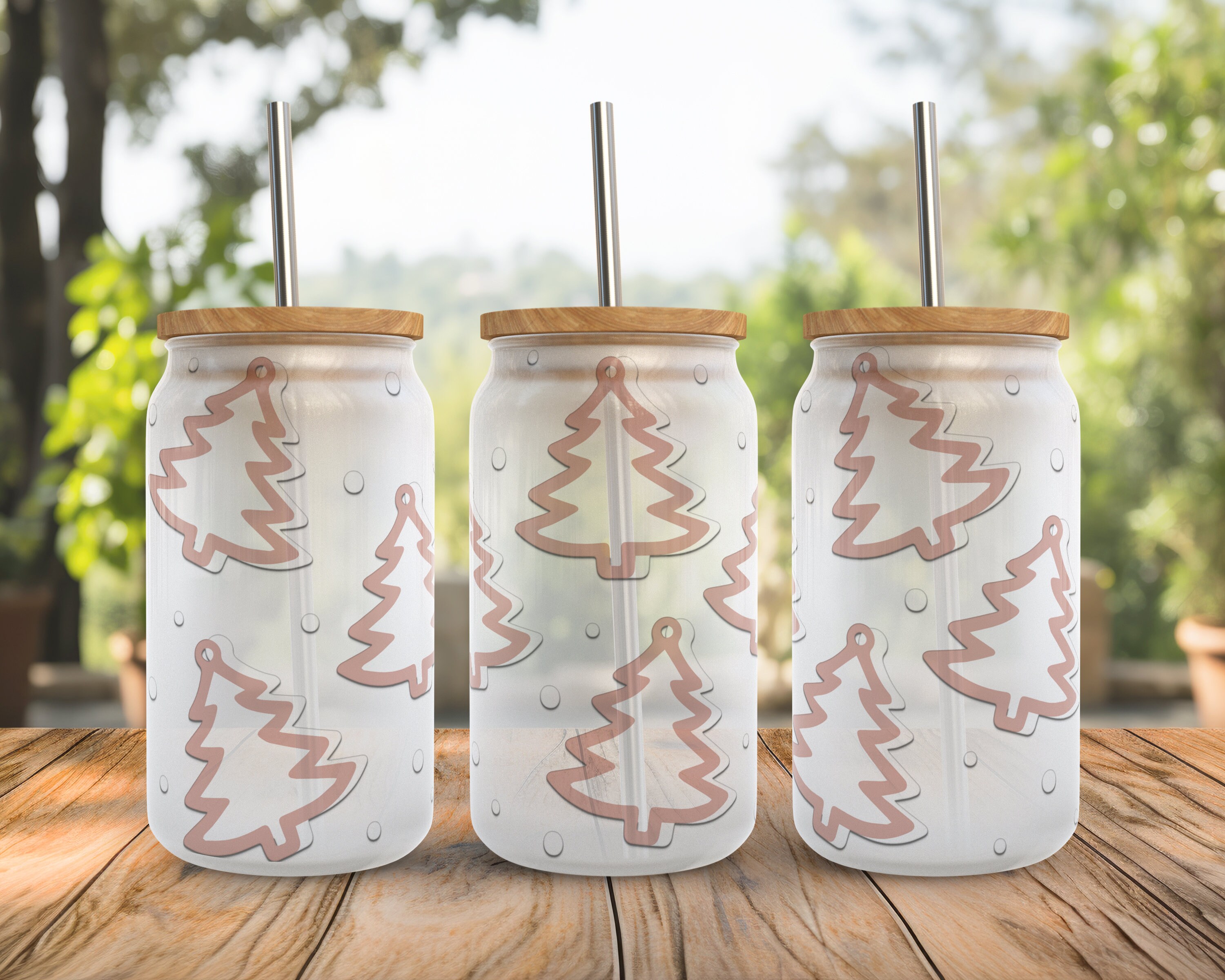 Christmas Tree Svg Libbey Glass Wrap Svg, Retro Merry Christmas 16 Oz ...