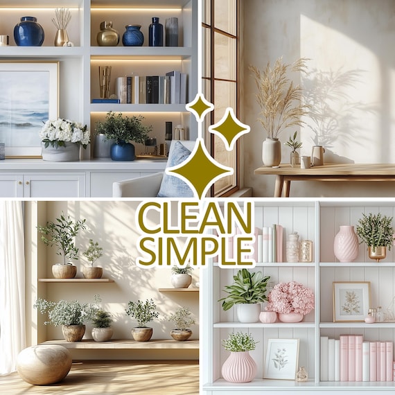 Clean Simple Zoom Background Bundle, 12 Virtual HD Desktop Wallpaper, Minimalist Backdrop, Microsoft Teams & Google Meet BG Digital Download