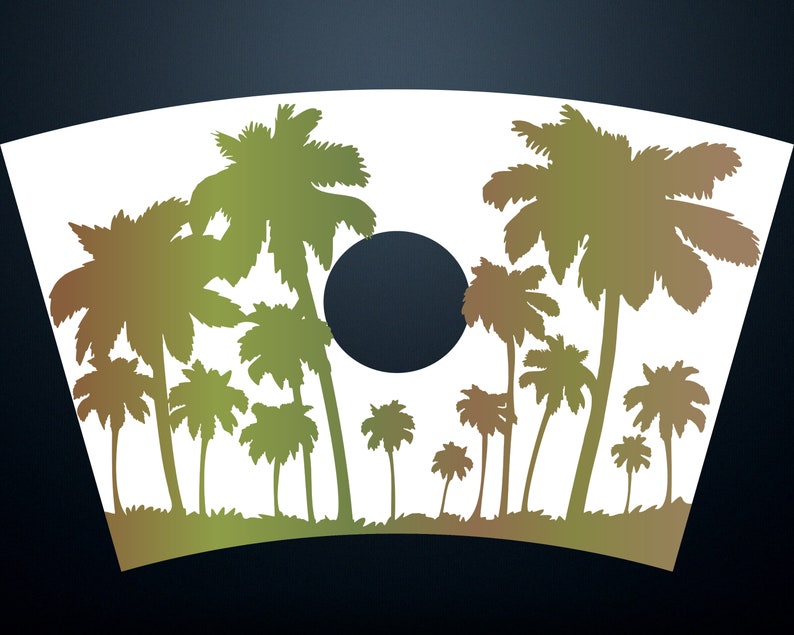 Palm Tree SVG Summer Starbucks Cup Wrap Svg Tropical Beach Etsy