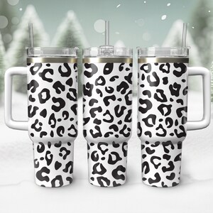 40 oz Tumbler Wrap Svg Leopard Print Svg, Cheetah Print 40oz Stanley Tumbler Cup Wrap Svg files for Cricut, Png, Instant Digital Download image 4