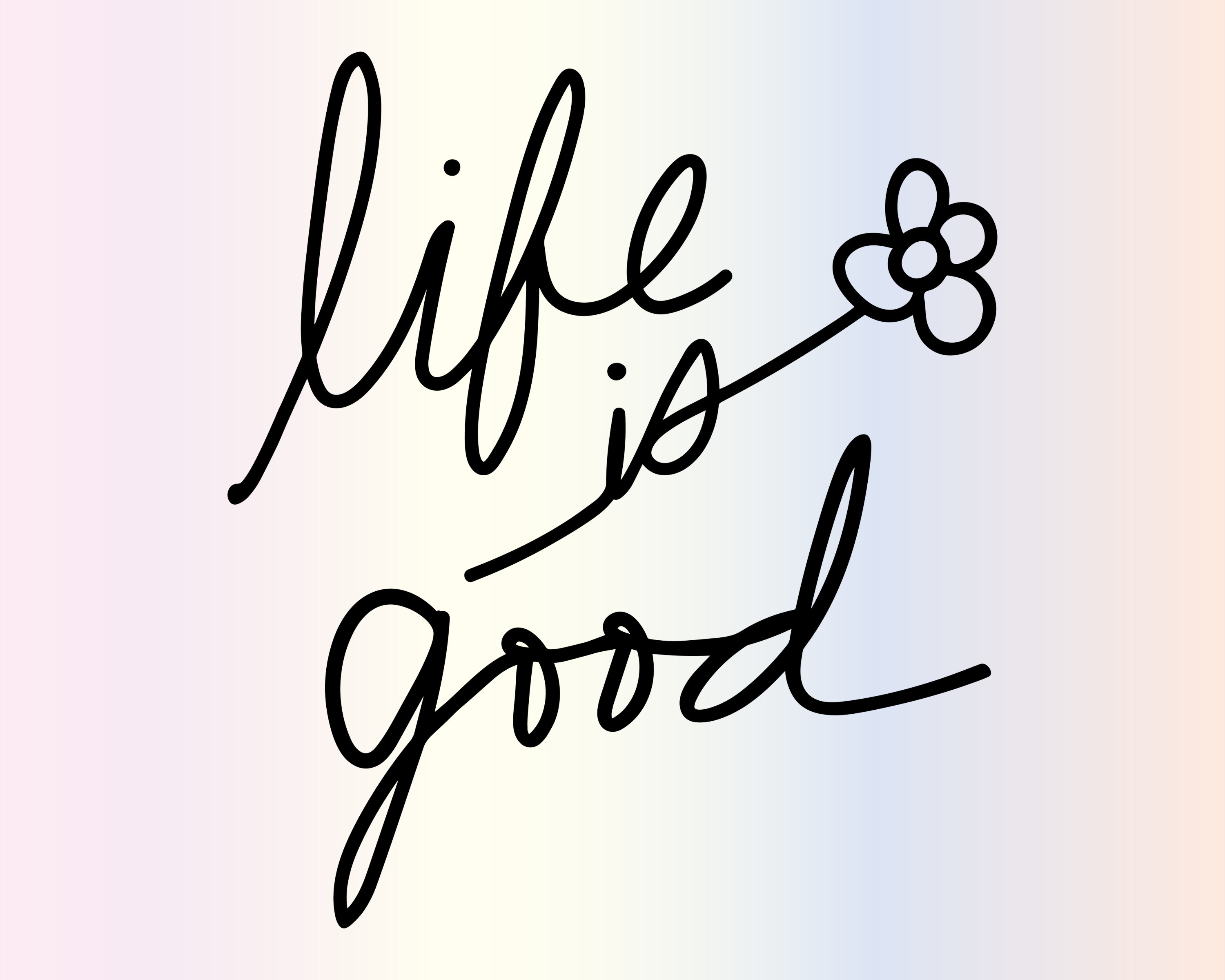 Life is Good Flower Svg Files for Cricut Trendy Boho Mental Etsy