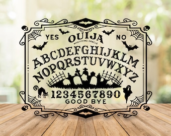 Ouija Brett SVG Halloween Svg-Dateien für Cricut, Spooky Saison Goth Witchy SVG für Shirts, Sublimation Png Clipart Aufkleber, Sofort Download