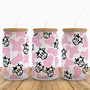 Kuh Print Libbey Glass Can Wrap SVG: Bauernhaus Moo (Digitaler Download)