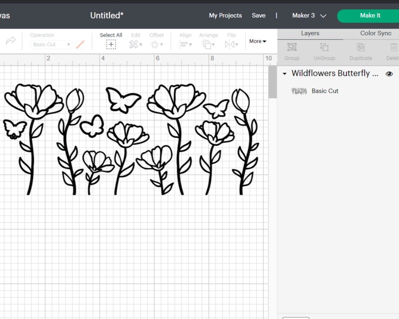 Wildflower Butterfly SVG Libbey Glass Wrap Svg Boho Spring - Etsy