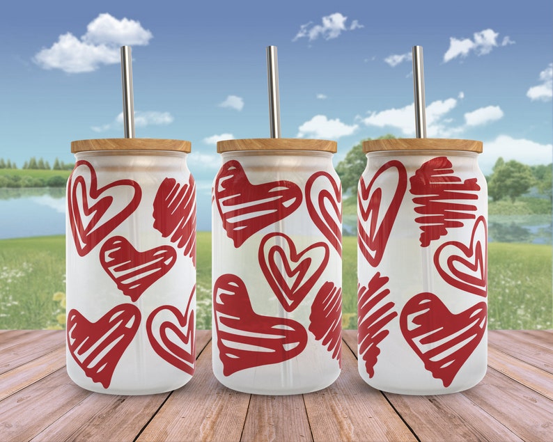 Valentines Day Svg Libbey Glass Can Wrap Svg Bundle, Funny Candy Heart ...