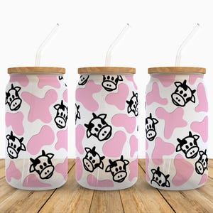 Kuh Druck Libbey Glasverpackung SVG: Bauernhaus Bierdose (Digitaler Download)