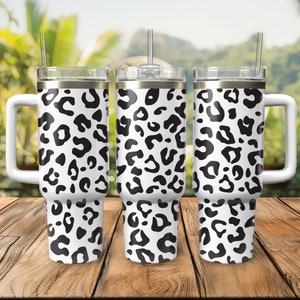 40 oz Tumbler Wrap Svg Leopard Print Svg, Cheetah Print 40oz Stanley Tumbler Cup Wrap Svg files for Cricut, Png, Instant Digital Download image 8
