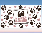 Funny Dog Mom SVG 20oz Libbey Glass Wrap Svg, Dog SVG, Dog Mama Paw Print SVG Libby Can Beer Full Wrap cup svg files for Cricut Download