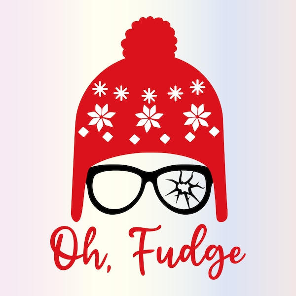 Oh Fudge Svg files for Cricut, Funny Kids Retro Christmas Movie Holiday Svg for Shirts, Sublimation Png Clipart Sticker, Instant Download