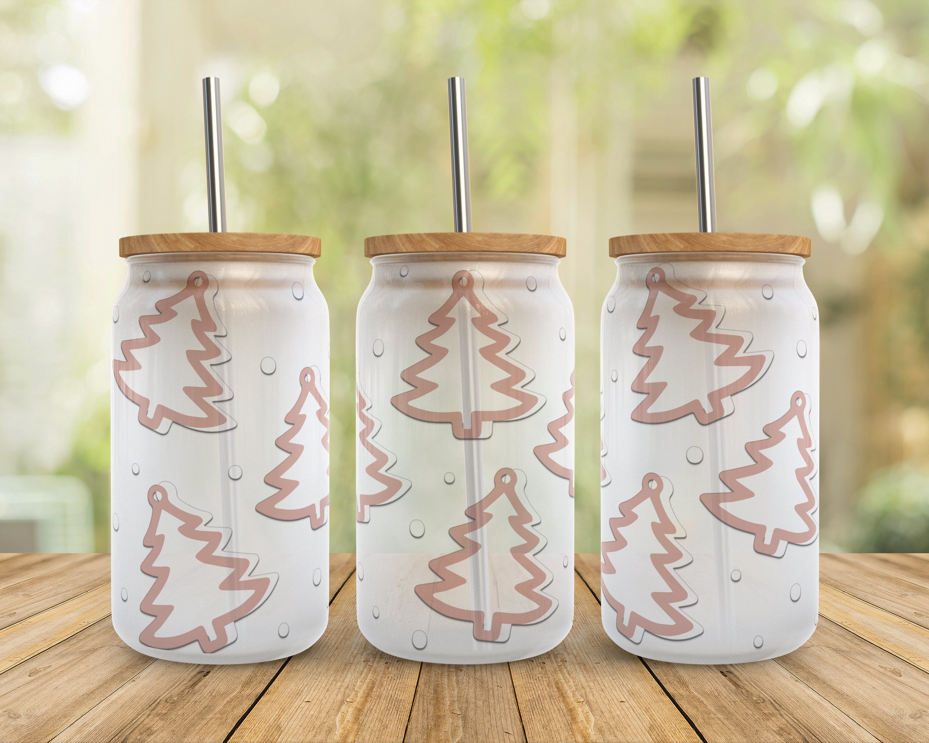 Christmas Tree Svg Libbey Glass Wrap Svg, Retro Merry Christmas 16 Oz ...