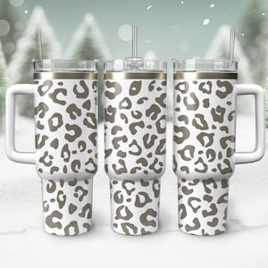 40 oz Tumbler Wrap Svg Leopard Print Svg, Cheetah Print 40oz Stanley Tumbler Cup Wrap Svg files for Cricut, Png, Instant Digital Download
