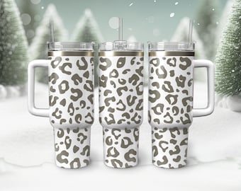 40 oz Tumbler Wrap Svg Leopard Print Svg, Cheetah Print 40oz Stanley Tumbler Cup Wrap Svg files for Cricut, Png, Instant Digital Download