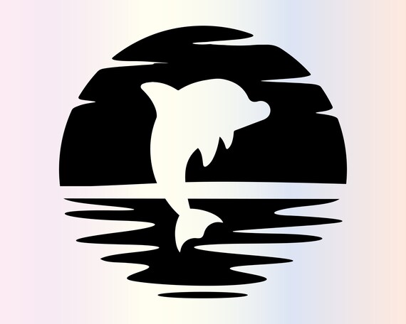 Sunset Dolphin Svg archivos para Cricut Summer Ocean Beach - Etsy México