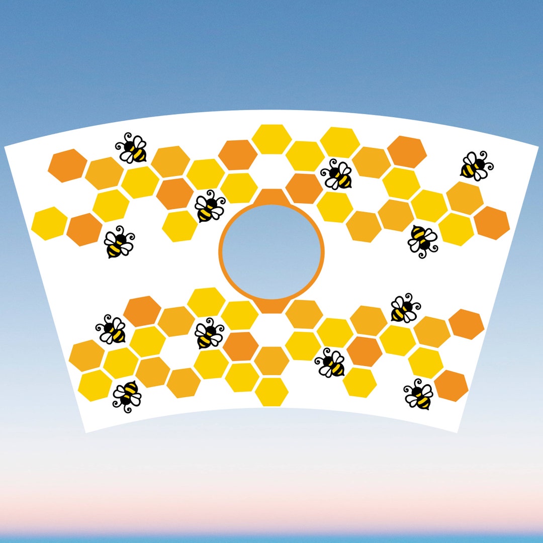 Honeycomb Bee SVG Starbucks Cup Wrap SVG Farmhouse Bee Hive - Etsy New ...