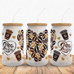 Coffee Lover SVG 20oz Libbey Glass Wrap Svg, But First Coffee Mom Fuel Libby Can Beer Full Wrap Cup svg files for Cricut, Instant Download