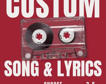 Custom Song Creation | Valentines Day Personalized Lyrics & Music Gift | Custom Unique MP3 Download Song Gift | Custom Music Song Lyrics